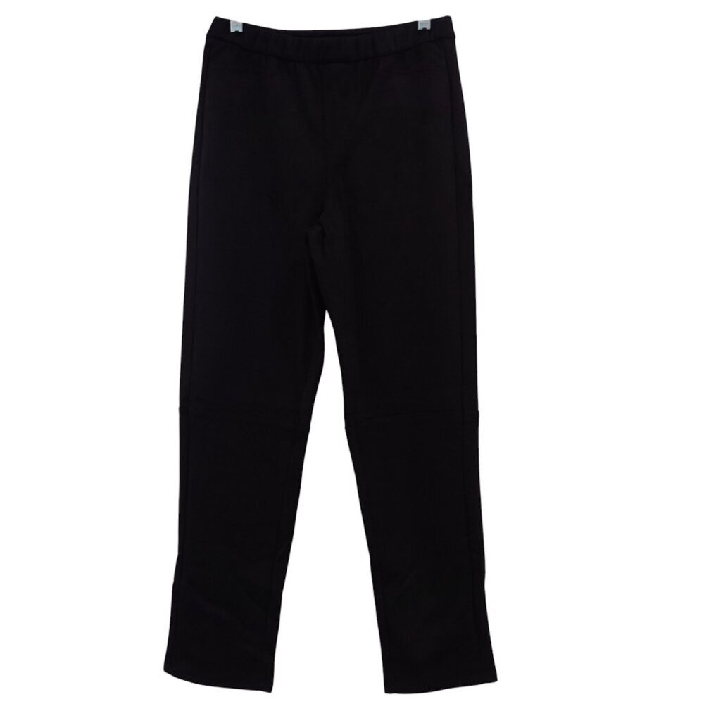 NWT Isaac Mizrahi Live! Faux Suede Straight Ankle Pants Sz 0 Black Pull On - Picture 2 of 11
